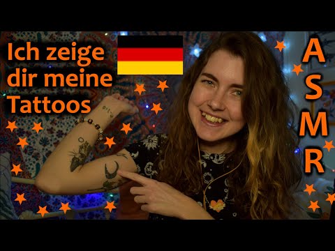 Deutsch ASMR: Ich Zeige Dir Meine Tattoos [Whispered] [Mouth Sounds] [Tattoo Tracing]