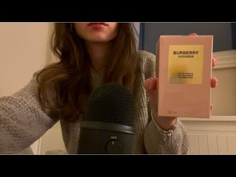 ASMR PERFUME UNBOXING 🩷 (hand sounds, glass tapping, rambles)