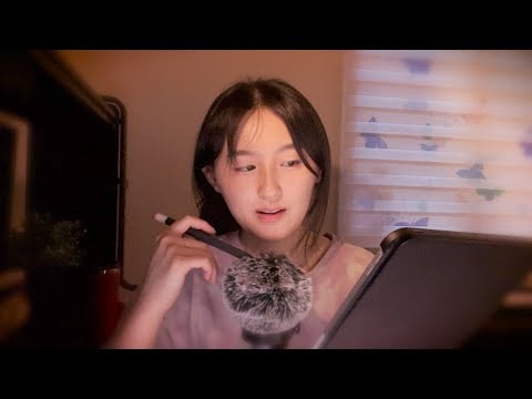 ASMR 🤎 clicky layered inaudible whisper reading to you