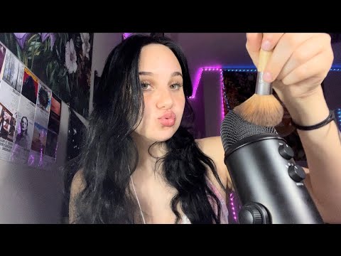 asmr mic brushing + rambles