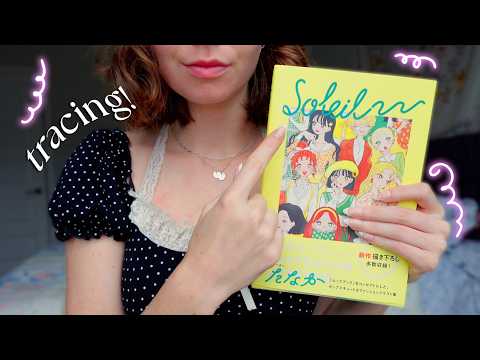 ASMR tracing pages & book tapping *soft whispers*