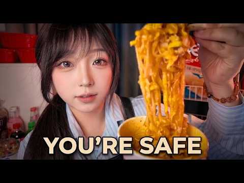 ASMR You Were Followed… Convenience Store Clerk Keeps You Safe & Feeds You 🌙 Roleplay