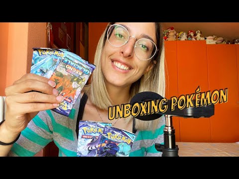 NUOVO UNBOXING CARTE POKÉMON! APRIAMO 4 BUSTINE ✨ WHISPERING | ASMR ITA