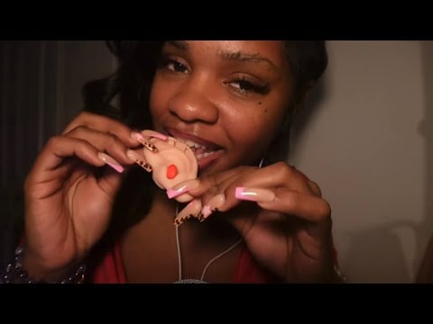 ASMR Eating Your Pierced Ears (Tongue Ring Sounds & Inaudible Whispering) 