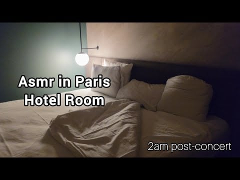 Lofi ASMR in Paris hotel room at 2am (post-concert) ♡ (triggers & whispers)