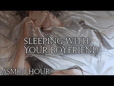 ASMR Boyfriend Falling Asleep Together [1 Hour] [Breathing] [Rain] [Cuddles] Sleep Aid Roleplay