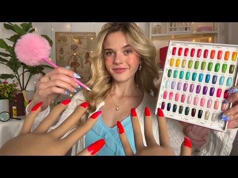 ASMR Doing Your Nails In The Back Of Class ✏️🦋💅🏻