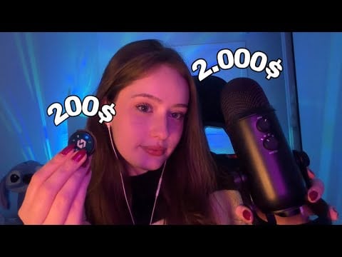|ASMR| microfone de 200 REAIS VS microfone de 2.000 REAIS! 🤯