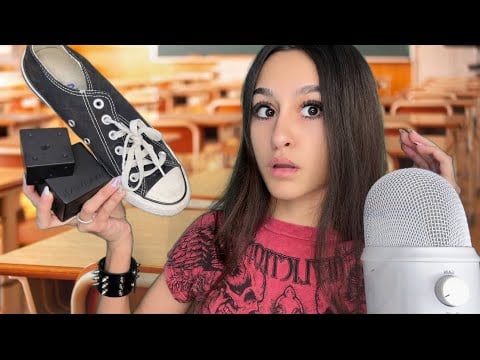ASMR| YOU sit next to the EMO girl in CLASS 😳