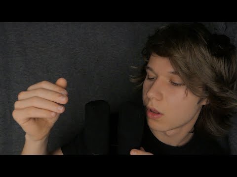 ASMR gentle ear blowing breathing & hand movements