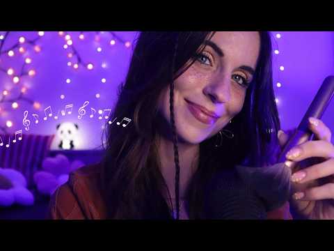 ASMR - Je chante tout doucement pour t'endormir et te calmer 💛 (Soft Singing + Mic Brushing)
