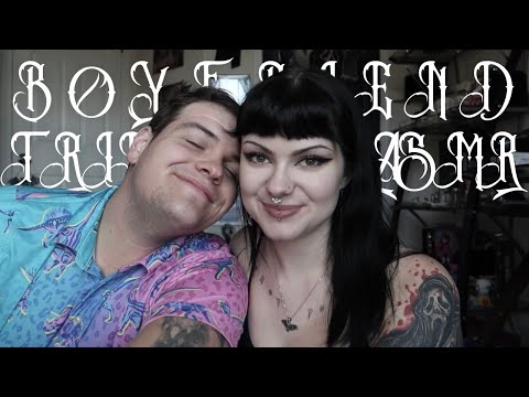 ASMR | My Boyfriend Tries ASMR 🖤 layered sounds, tapping, etc.