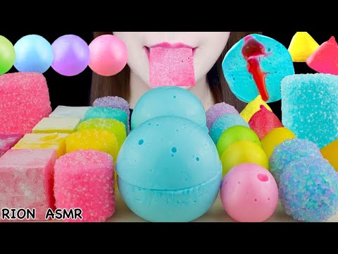 【ASMR】PLANET GUMMY &MARSHMALLOW PARTY💙 MEGA PLANET GUMMY MUKBANG 먹방 EATING SOUNDS NO TALKING