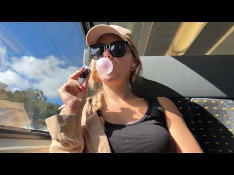 ASMR | BUBBLE BLOWING in the TRAIN🚊
