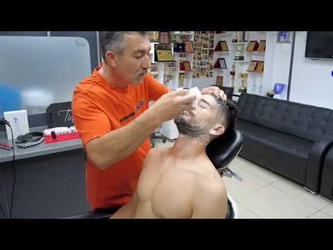 MUNUR ONKAN FOR PERFECT SLEEP! BEARD SHAVE AND HEAD MASSAGE