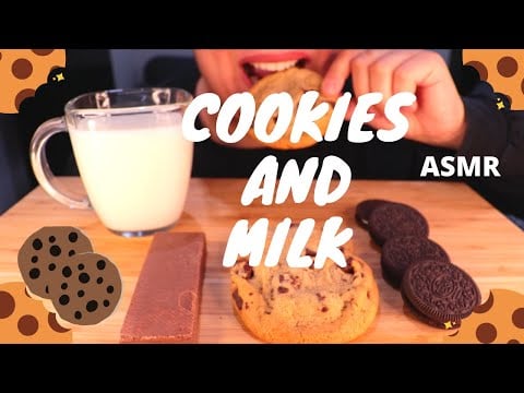 ASMR COOKIES AND MILK MUKBANG (no talking) EATING SOUNDS | Mandy Foods ASMR
