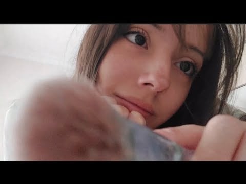 asmr slow mouth sounds with hand movements & camera brushing (ltingles asmr's custom) 💕