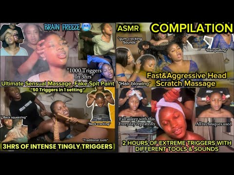 ASMR: ✨FAST&INTENSE COMPILATION OF ALL PREVIEWS,HEADSCRATCH,EAR CLEANING MASSAGE,FAKE SPITPAINT 