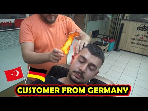 ASMR TURKISH BARBER MASSAGE=NECK CRACK=NOSE WAX=EAR BURN=head,face,ear,arm,sleep,back,wire massage