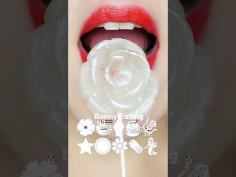 white emoji food kohakuto honey jelly eating sounds asmr mukbang #shorts