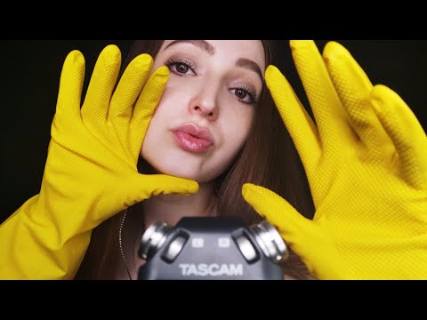 ASMR Ribbed Latex Gloves Sounds | No Talking