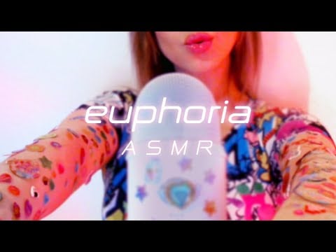 ASMR  ✨ Gentle tapping 300+ stickers on your girlfriends body!