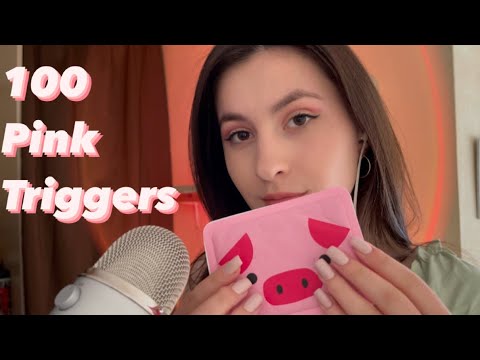 Asmr 100 pink triggers in 1 minute