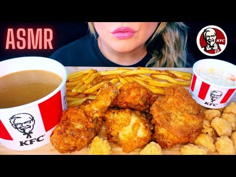 ASMR KFC MUKBANG 먹방 CRISPY FRIED CHICKEN (NO TALKING) EATING SOUNDS