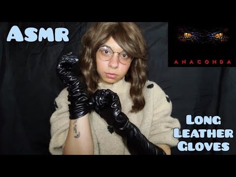 ASMR ◇ Leather gloves sounds while watching Anaconda the movie 💫