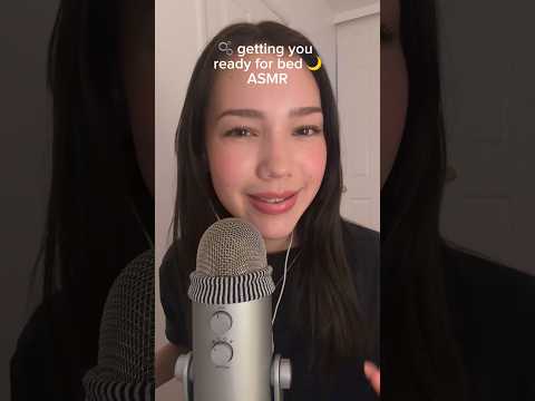 getting you ready for bed ASMR 🌙 #asmr #tingles #sleep