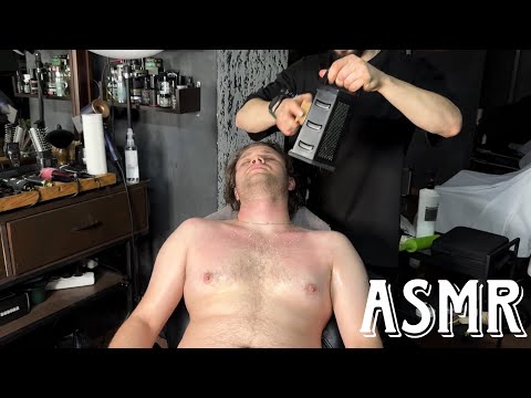💈ASMR BARBER | Amazing ASMR chair massage- Relaxing Therapy