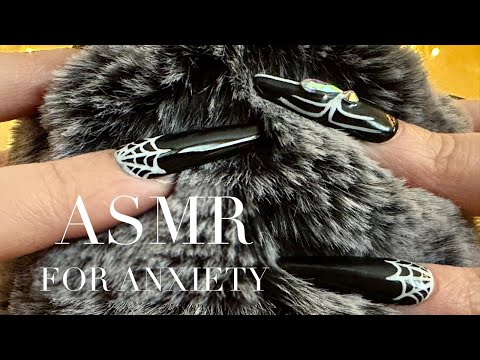 ASMR For Anxiety / Calming Fluffy Mic Massage & Whispered Affirmations