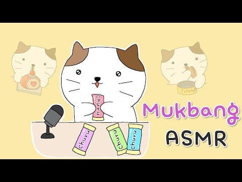ASMR Mukbang Cat's Snacks | eating Animation