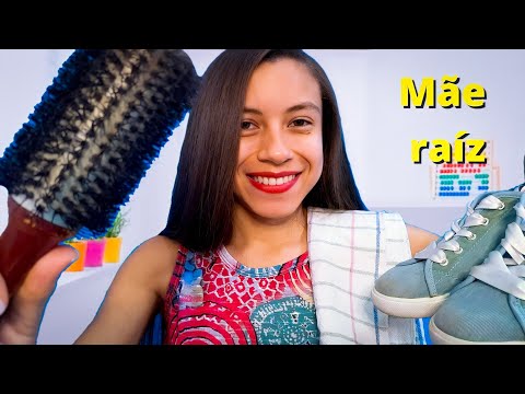ASMR ROLEPLAY MÃE RAIZ TE ARRUMANDO PRA ESCOLA