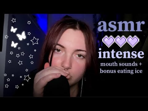 ASMR intense mouth sounds and visual triggers (+ repetition, trigger words, BONUS ICE EATING)