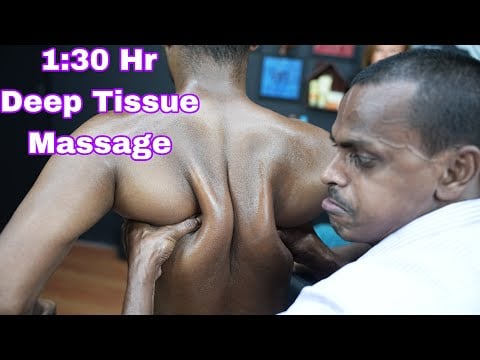 1:30 Hr ASMR Deep Tissue Massage By Strong Wrist Barber | Deep Tissue Body Massage | Neck Cracking