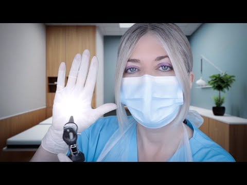ASMR Ear Exam & Deep Ear Cleaning - Otoscope, Fizzy Drops, Latex Gloves, Ear Picking, Typing