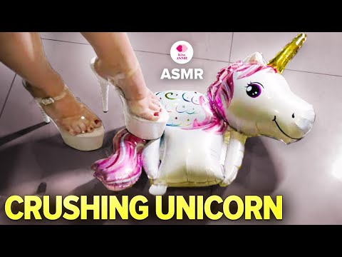 ASMR | Crushing Unicorn with High Heels 4K