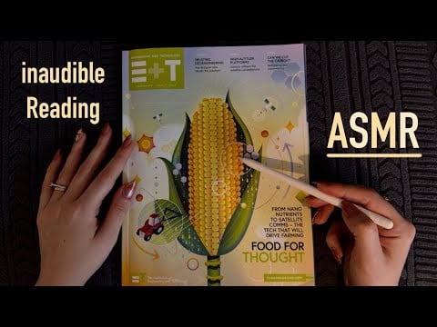 😴ASMR - Inaudible / unintelligible Reading and Tracing - Wet Clicky Mouth Sounds
