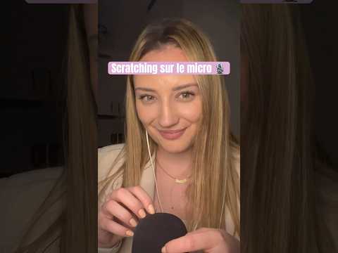 ASMR scratching avec et sans bonette sur le micro pour se détendre 🥰 #asmr #scratching #triggers