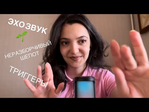 АСМР | ЭХО ЗВУК 😴 НЕРАЗБОРЧИВЫЙ ШЕПОТ | ТРИГГЕРЫ #asmr #relax #asmrsounds #tingles #mouthsounds 