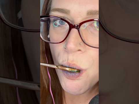 ASMR| Feeding you candy with a honey spoon but I wanna try. #asmr #mouthsounds #tingles