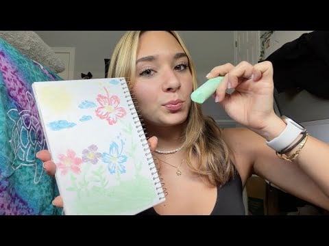 asmr chalk drawing/ sketch with me!