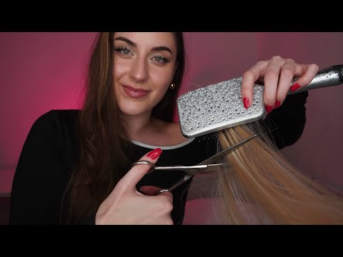 ASMR POV du bekommst eine Kopfmassage & Haarschnitt 💆🏻‍♀️ | Friseur Roleplay, Hair dresser, deutsch