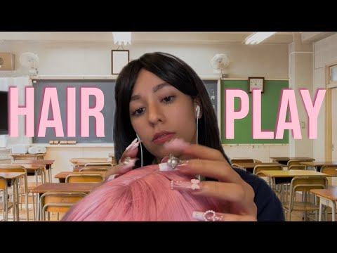 ASMR Mean girl secretly has a crush on you plays with your hair 🎀