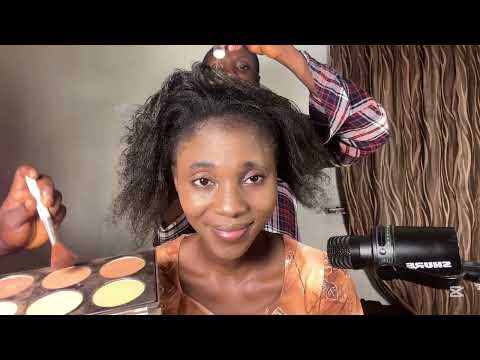 ASMR ROLEPLAY MAKEUP APPLICATION, FAST AND AGGRESSIVE MAKEUP APPLICATION WITH GUM CHEWING