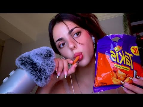 ASMR | Comiendo Takis + Charlita entre tú y yo 🌶️❤️