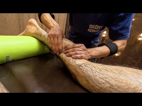Soft ASMR Foot Massage with Deep Pressure for Tired Hairy Leg