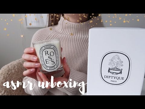 ASMR SUOMI 🇫🇮 Diptyque unboxing & esittely - sisustus ja kauneus