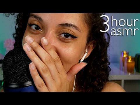 3 HOUR ASMR | Wet Mouth Sounds & Inaudible Whispers (intense tingles)